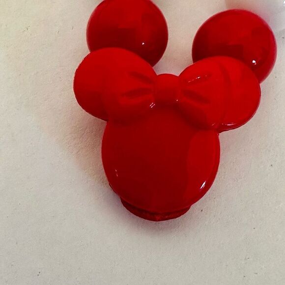 Disney red and white beaded mini mouse bow necklace - Picture 6 of 9